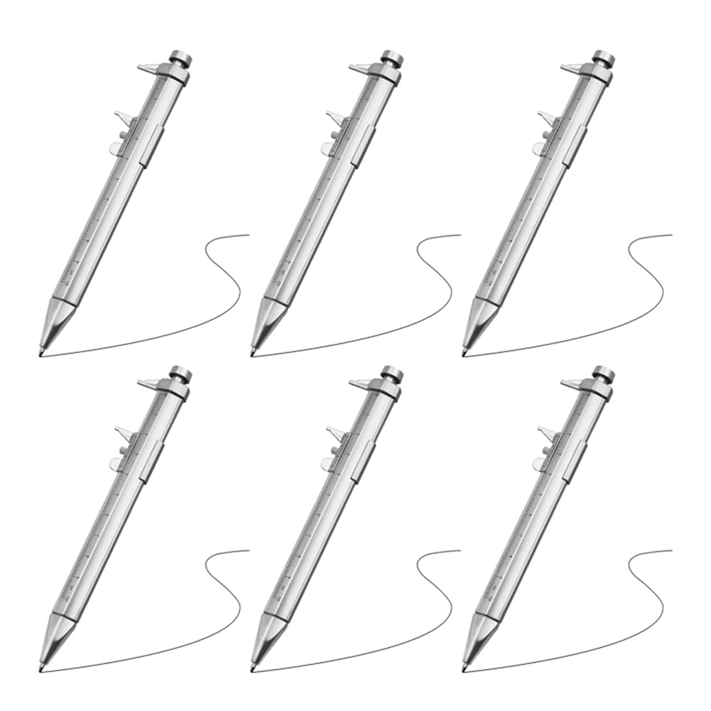 Littimoon 50pcs 0-100mm Vernier Caliper Pen Caliper Ball-Point Student Stationery Vernier Caliper Woodworking Measuring Tool