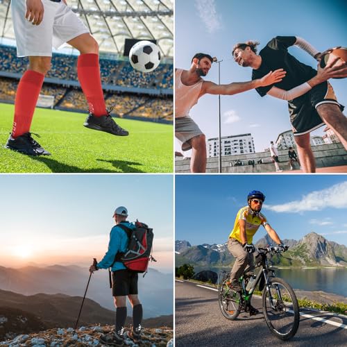 BoloShine Grip voetbalsokken, sportsokken voor mannen en vrouwen, lange kniekousen met elastische comfortabele compressiesokken met anti-slip rubberen pads voor basketbal, voetbal, rugby, hardlopen, - Afbeelding 6