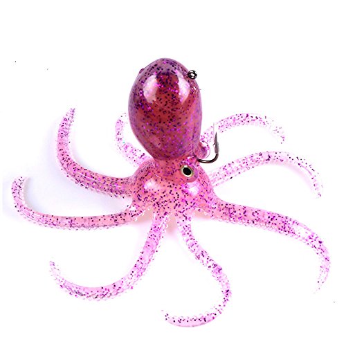 East Rain Artficial Octopus Soft Baits for Fishing Lures,Soft Lead Sinking Swimbait,Jig Head
