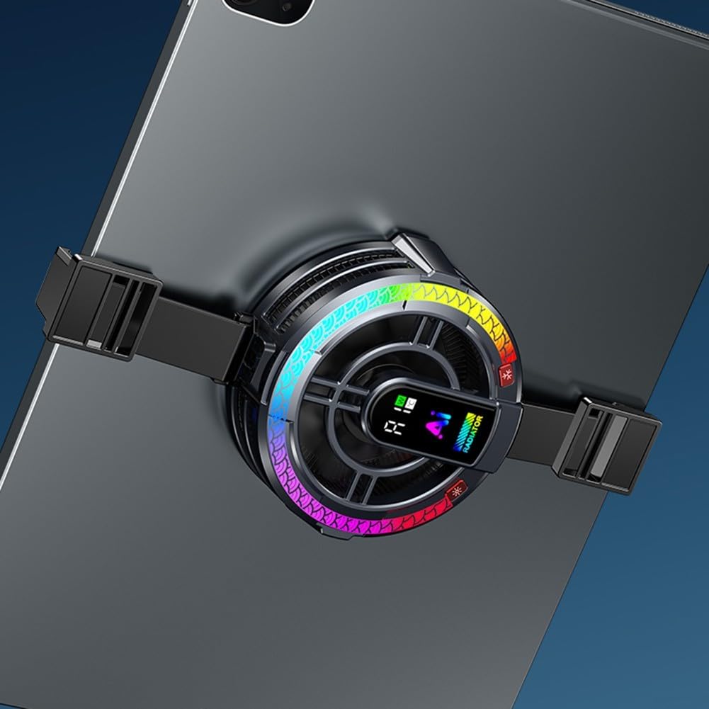 Enfriadores, ventiladores magnéticos de refrigeración para tabletas AI enfriador RGB portátil ventilador magnético de refrigeración de teléfono para juegos y transmisión