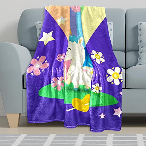 Couverture polaire douce pour soirées cocooning licorne orientale