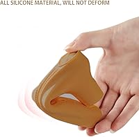 Vista 2 de Protector de manija de puerta marrón, seguridad para bebés, anticolisión, antiestática, manija de puerta, cubierta protectora de silicona