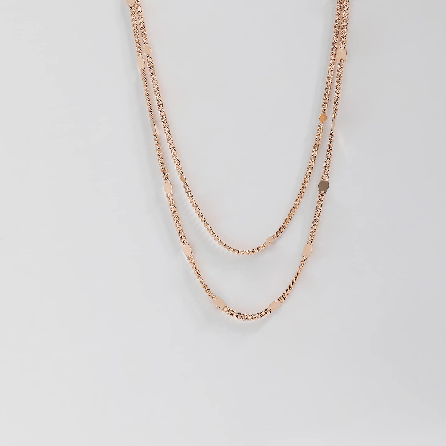 Meissa Collana a catena impilabile in argento sterling per donna Collana a strati dainty Collana girocollo in oro Regalo per la damigella d'onore, Oro rosa