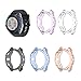 Produktbild RuenTech Kompatibel mit Garmin Fenix 6X Pro/Fenix 6X Sapphire/Fenix 6X Pro Solar Schutzhülle Schutzfolie Hülle Sanft TPU Shell Schut Anti-Scratch (schwarz+lila+blau+rosa+klar)