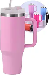 Copo Térmico com Tampa 1200 Ml Caneca Garrafa Térmica Com Canudo - Inox Parede Dupla (Lilás)