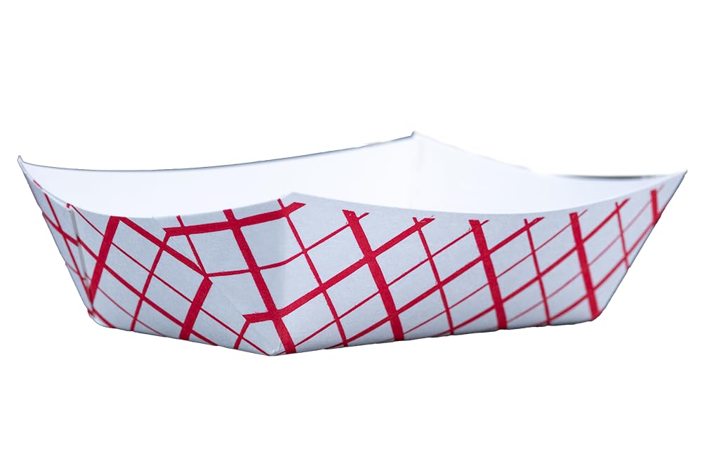 Southern Champion Tray 0421 #250 Southland Paperboard Food Tray, 2-1/2 lb Capacity, Red Check (Case of 500)