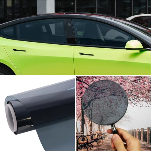 Image of CREON One Way Window Film, Privacy Window, UV Blocking, Non-Adhesive Static Cling Heat Control Reflective Glass Film for Home and Office 20x55 (Inch), 50% Black