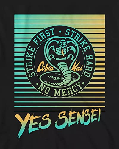 Cobra Kai Boys' Yes Sensei Strike First Strike Hard No Mercy Karate Kid Graphic T-Shirt2
