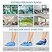 Cabilock 100pcs Disposable Polyethylene Shoe Covers, Waterproof Overshoes for Carpet Cleaning, Indoor Use, One Size Fits All, Blue