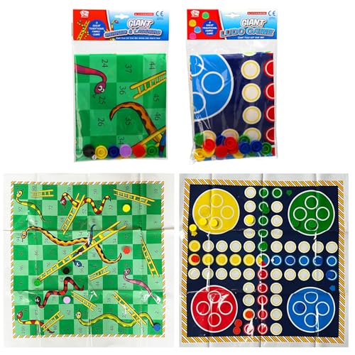 A2Z 4 Kids Girls Boys Giant Ludo Snakes Ladders Fun Indoor Outdoor Family Leisure Game Perfect for Parties Picnics Backyard Classic Board Games Friendly Group Portable Travel Sports Games