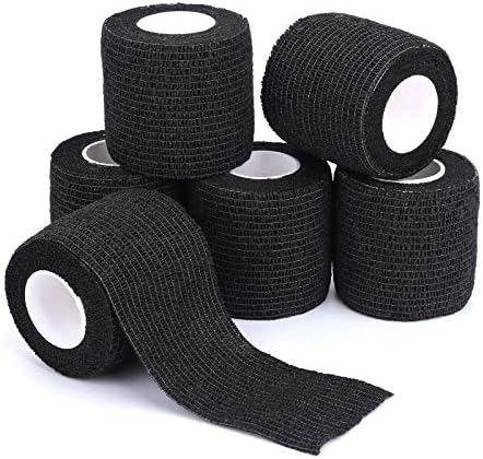 Self-Adhesive Cohesive Wrap Bandage Flexible Stretch Tape Athletic Strong Elastic First Aid Tape for Wrist, Ankle Sprains, Swelling 6 Packs, 2Inch X 5Yards
