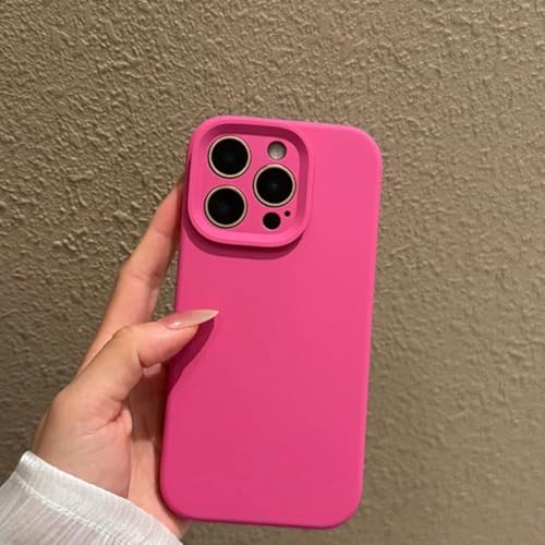 Coque silicone liquide pour iPhone 15 avec protection d'objectif photo
