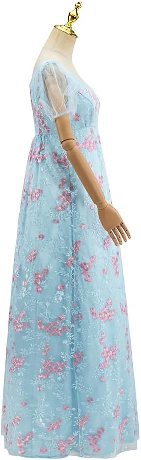 MyheroCos Penelope Featherington Cosplay Costume Women Regency Dress High Waistline Tea Party Gown