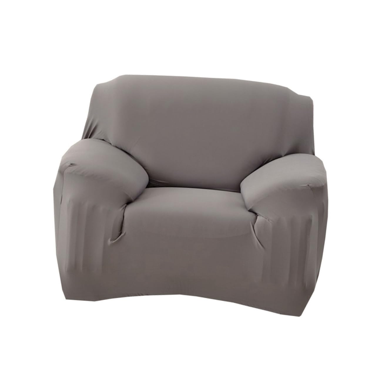 Housse de monoplace extensible gris contre l'usure du fauteuil de salon