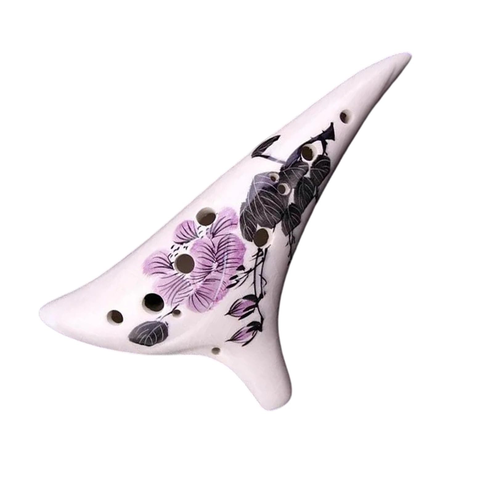 Ocarina Alto Strumento, Chiave in argilla 12 fori Alto AC Ocarina Purple Peach 18x9 cm