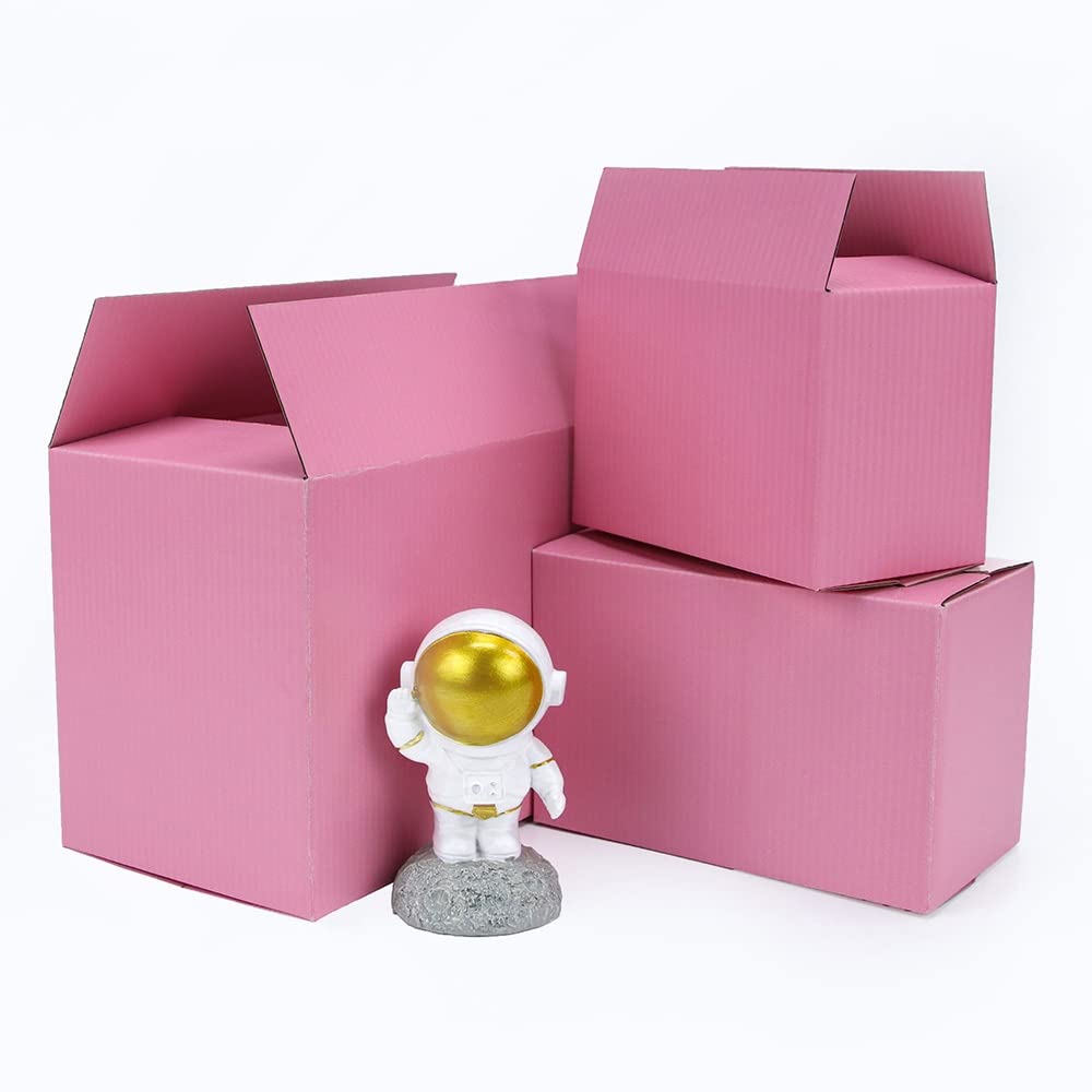 Weihnachtsgeschenkbox 5pcs / 10pcs / rosa Karton Aufbewahrungsgeschenk Wellpapier Verpackungsbox Trinkets Festival Box Weihnachtsgeschenkbox groß(Size:23x13x16cm)