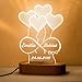 Produktbild Personalisierte Herz-Leuchte mit Namensgravur als Geschenk-Idee für besondere Glücksmomente:Hochzeit, Geburtstag, Jahrestag oder Valentinstag | 14x20cm | Ewigkeit