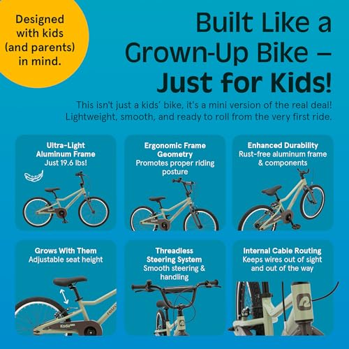 Image of Retrospec Koda Plus Kids Bike for Boys & Girls Ages 6-8 Years - Children's Bicycle, Adjustable Seat & Handlebars