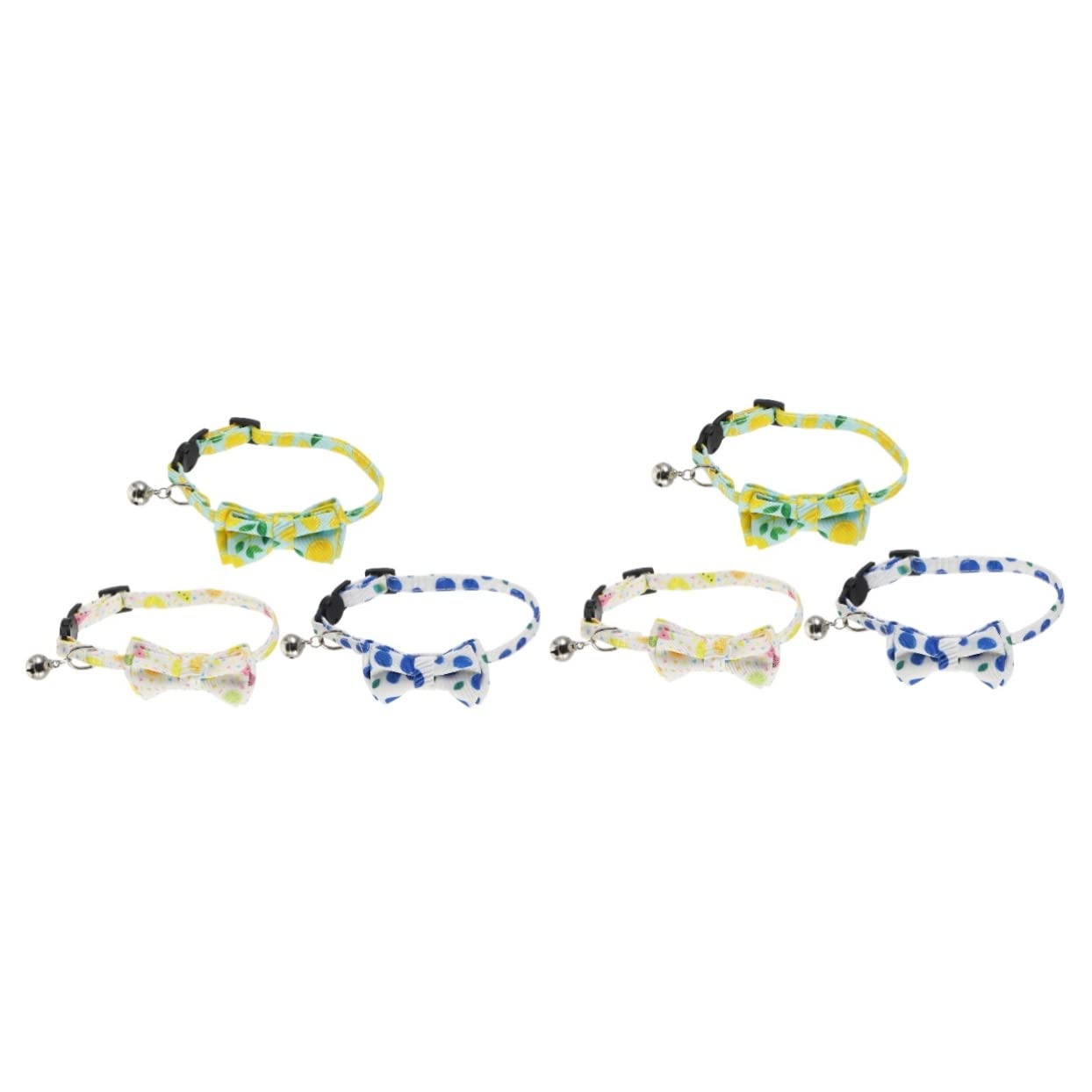 FOMIYES 6stücke Teiliges Verstellbares Katzenhalsband Bunten Früchten Und Schleifen Für Sommeroutfits Fotorequisiten Für Haustiere Geeignet Für Katzen Und Kätzchen