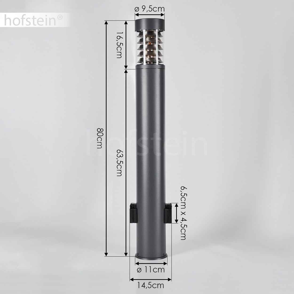 Lámpara De Jardín Caserta Exterior - 45,5 Cm Altura - IP44 - Antracita - Casquillo E27