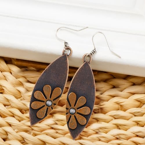 Boho Earrings Dangle Earrings Vintage Sunflower Earrings Handmade Bohemian Trendy Earrings for Women2
