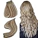 Produktbild Easyouth Clip in Hair Remy Extensions 16 Zoll 80g 7 Stück Pro Paket Balayage Farbe 10 Highlight Mit 613 Yellow Blonde Clip in Hair Extensions Ombre Haarverlängerung