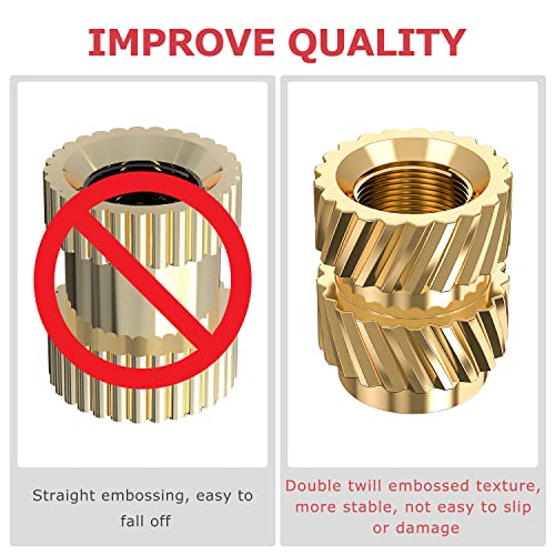 M3 Threaded Insert, 120 Pcs 4.6Mm X 5.7Mm 3D Printing Brass Nuts Embedment Twill Thread Screws Heat Set Knurled Inserts For 3D Printed Parts, Automotive Plastic Shells, Notebook Plastic Shells #TOP1