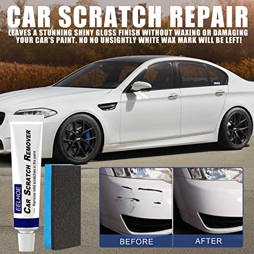 Kit de Reparo de ArranhõEs de Carro, Conjunto de Cuidados de Pintura Com Pasta de Polimento de Cera