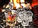 Ashcroft 5 Piece Iceberg Ice Shaped Whiskey or Bourbon Decanter Set, Unique Crystal Glasses For Liquor, Bourbon, Scotch, Old Fashioned With Gift Box