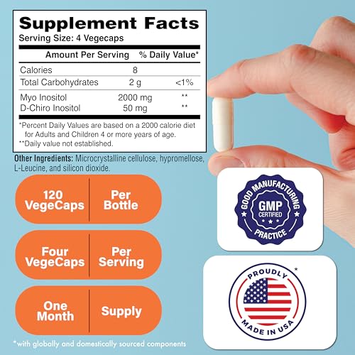 Image of Health Thru Nutrition OVARIS | Ovarian Health Complex | Inositol 40:1 Myo to D-Chiro | Hormonal & Ovary Function Support | Vitamin B8 Supplement for Women | Certified Vegan Non-GMO | Pack of 120