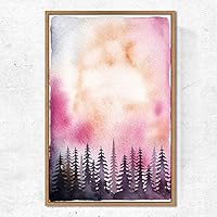 SIGNWIN Framed Canvas Wall Art Pine Tree Canvas Prints Home Artwork Decoration for Living Room,Bedroom - 16