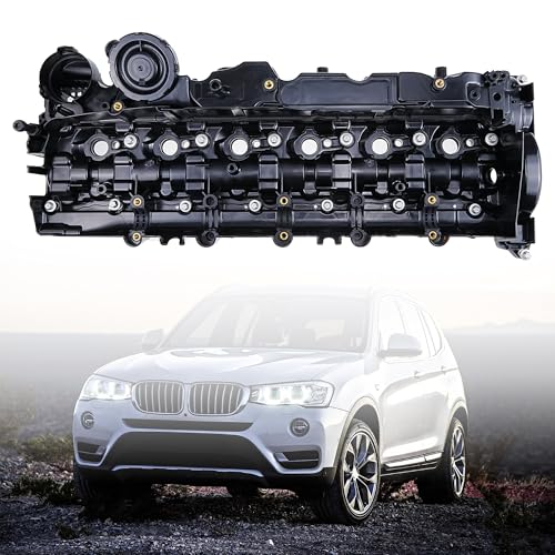 Image of LEVANLIGHT Rocker Cover Cylinder Head Set Including Gasket and Mounting Bolts, Replacement Fit for BMW 3.0L N57 N57D30 Diesel Engine 3 4 Series X3 X4 X5 X6, Replace OE 11127823181 11128515732