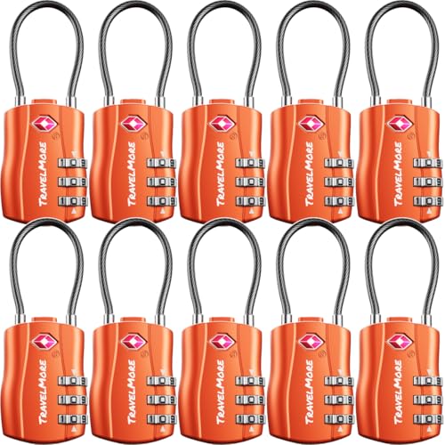TravelMore 10 Pack TSA Approved Luggage Locks