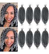 Sunsmilely Marley Twist Braiding Hair 12 Inch Afro Twist Hair 8 Packs Kinky Braiding Hair Twisted...