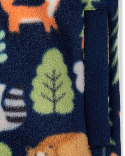 Gymboree,and Toddler Long Sleeve Cozy Microfleece Half Zip Pullover,Navy Forest,103