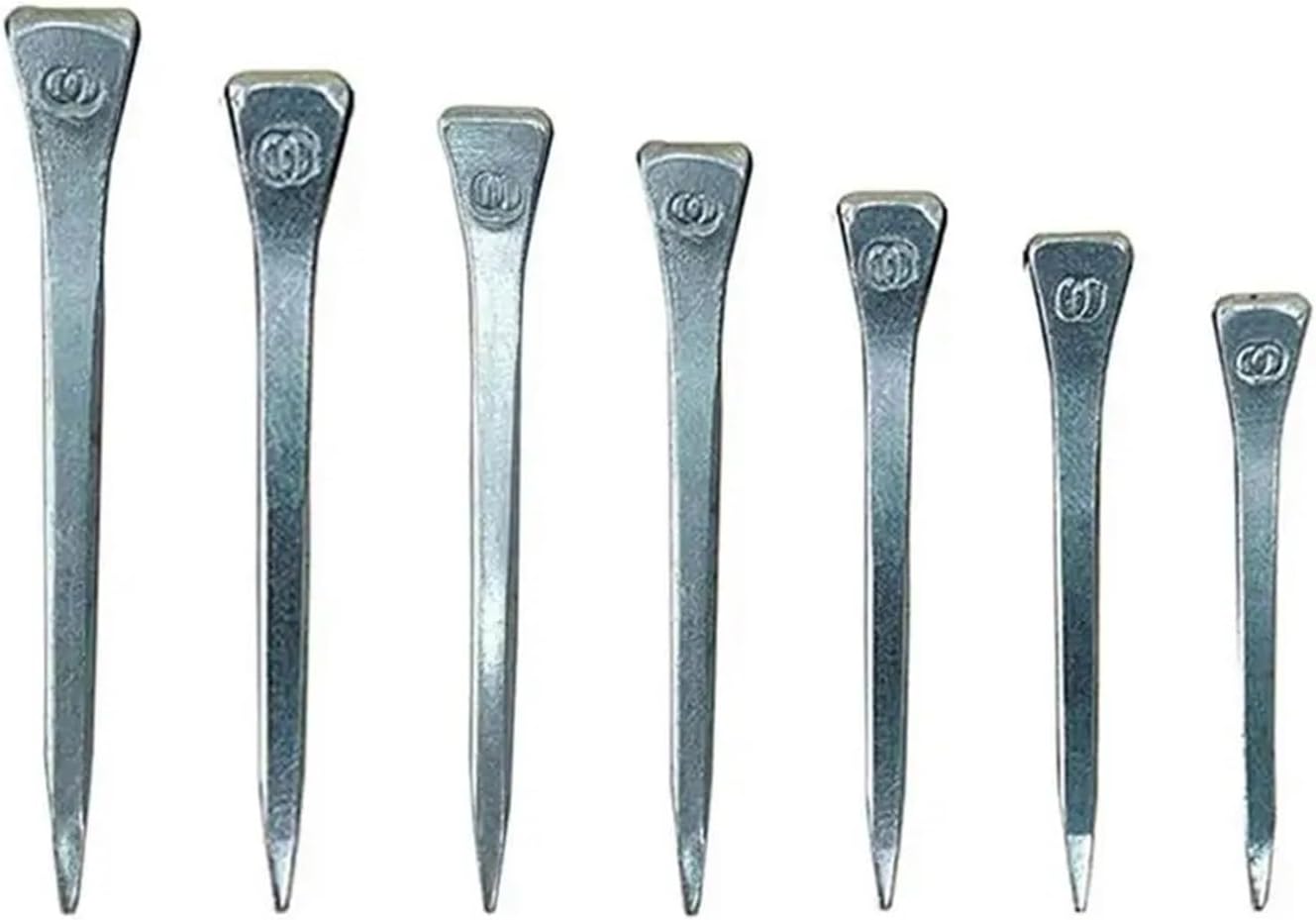 Horseshoe Nails 100 Pieces Assorted E2 to E8 Steel Horseshoe Nails – Reliable for Horse Hoof Care, Harness Repair & Riding Gear Needs(100Pcs E5 51mm)