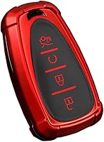 Vista 1 de SANRILY Funda de llave de coche para Chevrolet Equinox Malibu XL Trailblazer Tracker, Rojo