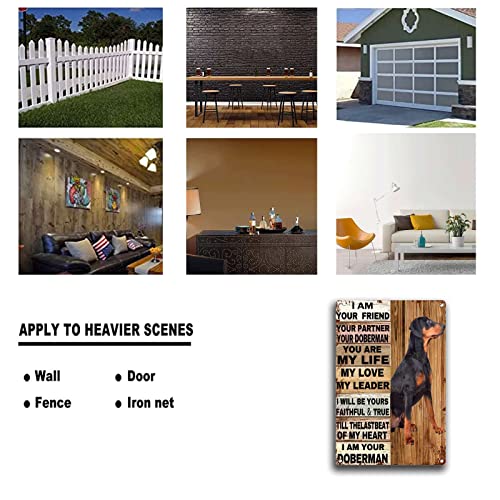 Tin Sign Doberman I Am Your Friend Your Partner You Are My Life Dog Wall Art Vintage Sign Cafe And Bbar Wall Art Decoration 8X12Inch #TOP2