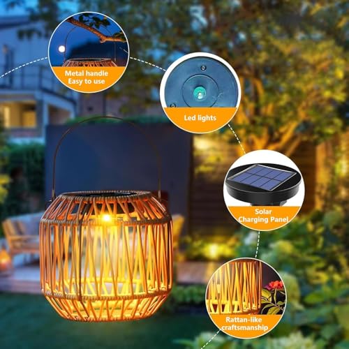 Linterna solar de exterior para iluminar terrazas oscuras sin usar cables 7