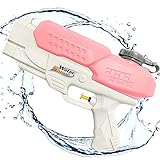🏖【Fácil de usar y transportar】llene el tanque de agua, deslice la bomba y apriete el gatillo para liberar el flujo de agua. El juguete de piscina con pistola de agua es súper ligero y portátil, por lo que puede llevarlo consigo cuando viaje. Opción de regalo ideal para el cumpleaños, fiesta, etc. de su niño o niña, imprescindible para los juegos acuáticos de verano.
