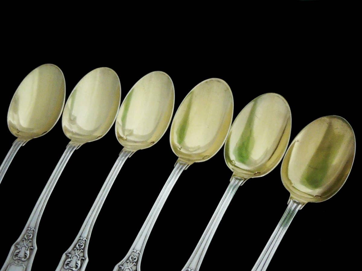 純銀　スターリングシルバー　フルーツスプーン アメリカ スターリングシルバーカトラリー6本セット 純銀