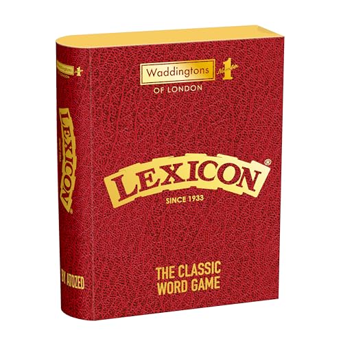 Waddingtons Number 1 Lexicon Book The Classic Word Game, create crosswords and anagrams, educational travel game, great gift for ages 8 plus, Red