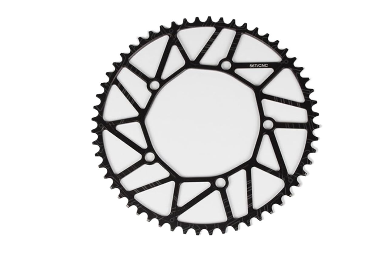 Sbziojhdr One Color Chain Ring， Crank Chain Ring，130Bcd 9 10 11 Speed Hollow Cnc Alloy Single Disc Chainwheel(56T)