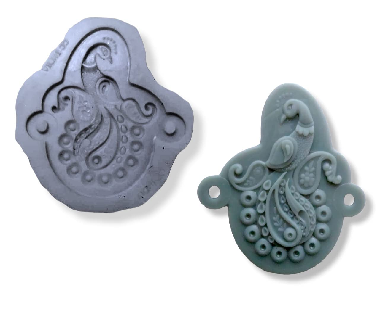 AEY Peacock Rakhi Festival Handmade Symbol Flexible Silicone Mold Peacock Feather for Resin Fondant Chocolate soap Clay Cake Decorating Candy Jewelry Silicone Mold