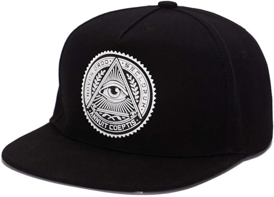 Sunlitro Unisex Flat Bill Hip Hop Hat Snapback Baseball Cap (Black 044)