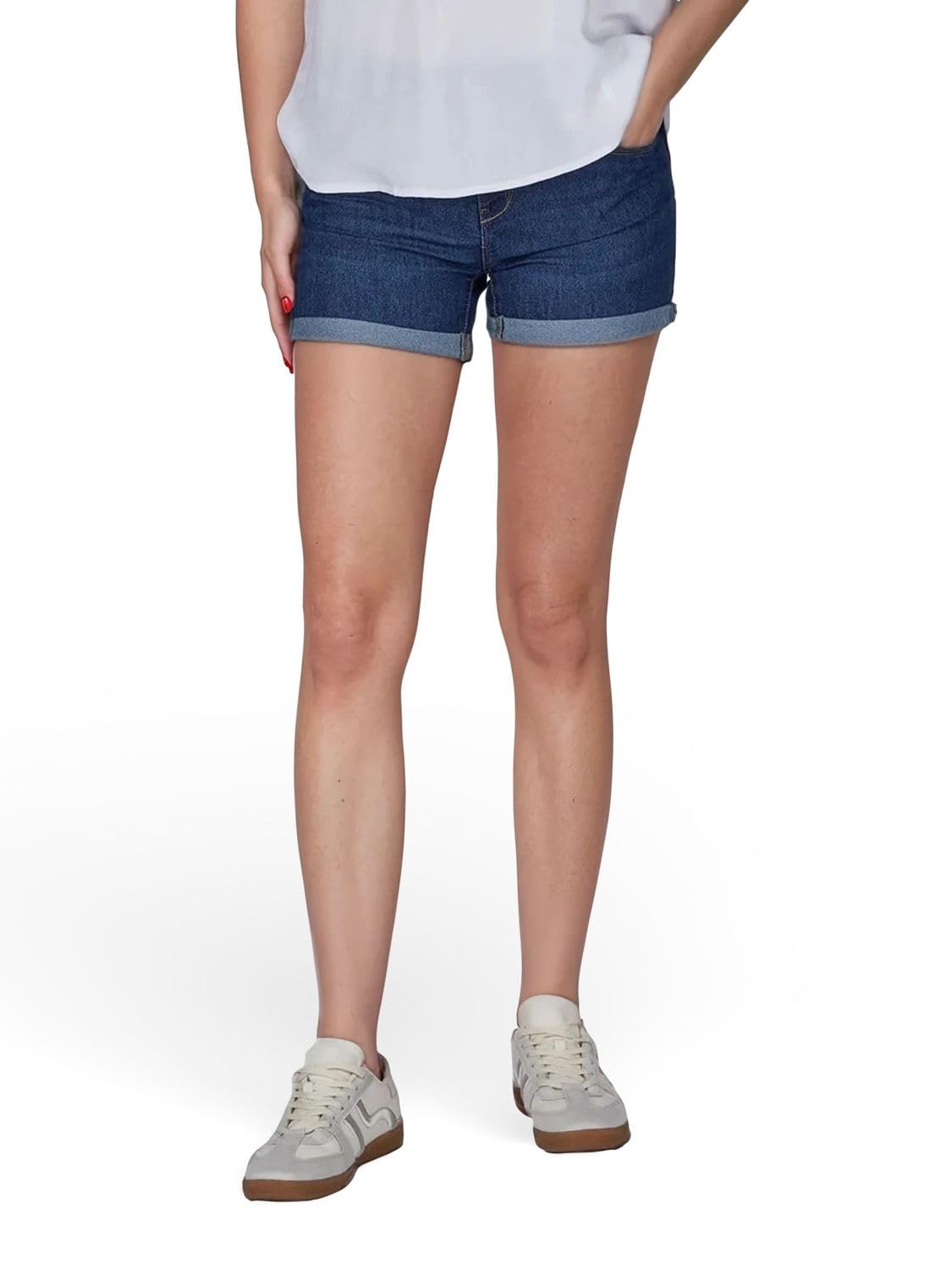 ONLY Jeans Shorts Damen Stretch Kurz Skinny Fit Mid Waist ONLCARMEN 2er Pack Kurze Hose Sommer Basic Denim Blau Schwarz S M L XL XXL
