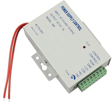 K80 12V 3A Power Supply Control for Video Door Phone System & Video Intercom Input AC 110-240V Support NO/NC Electric Door Lock and Exit Button Video Doorbell Power Supply