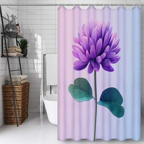 Rideau de douche fleur de qualité supérieure en tissu imperméable - 2