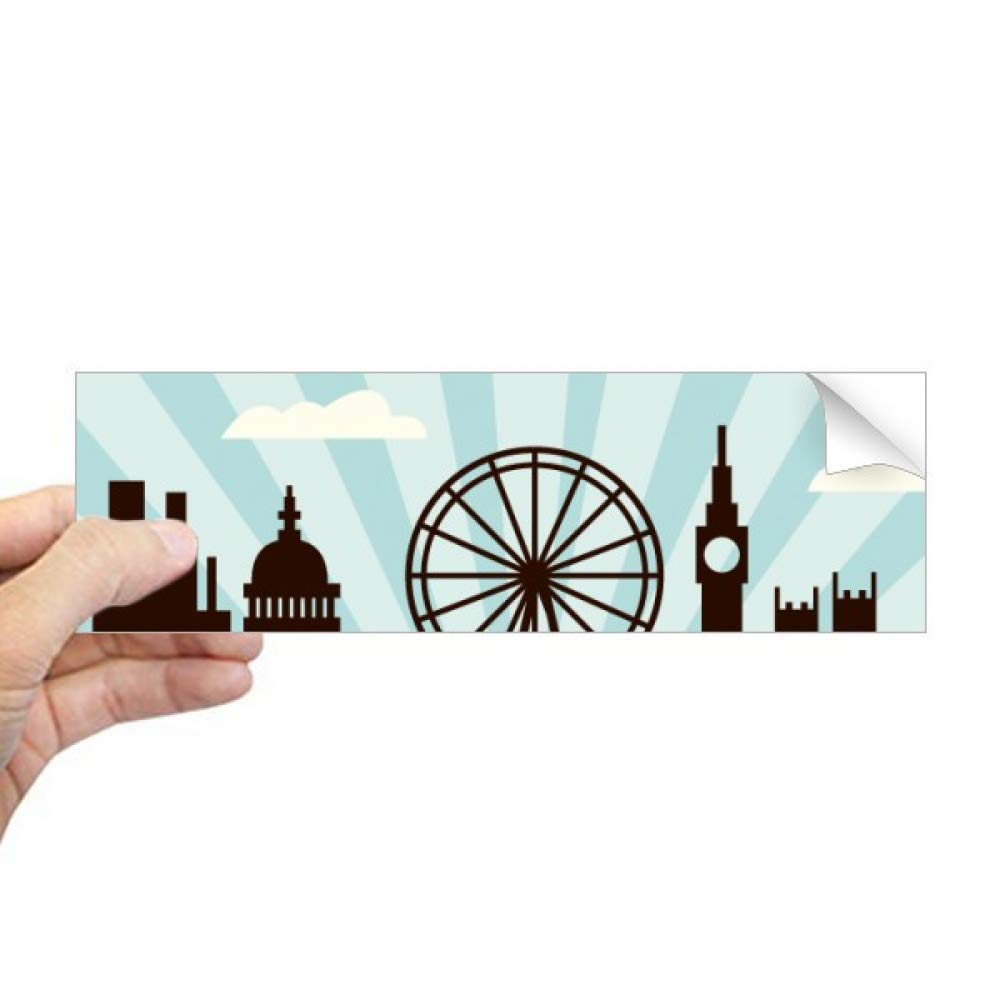Silueta de Londres Ojo de Londres vinilo rectangular duradero para parachoques
