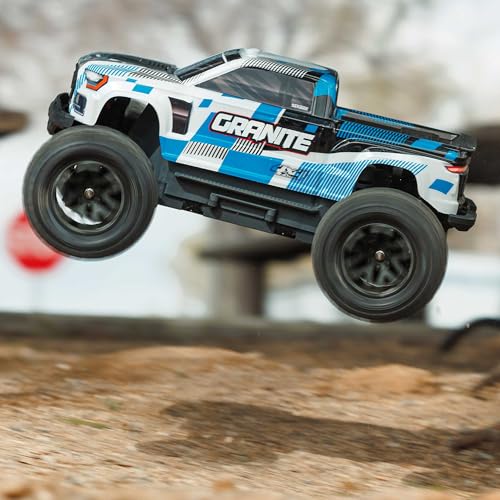 ARRMA RC Truck 1/10 Granite 4X4 RTR Brushed Monster Truck, Blue, RTR (Battery and Charger Not Included) ARA4202V4T2 image 7